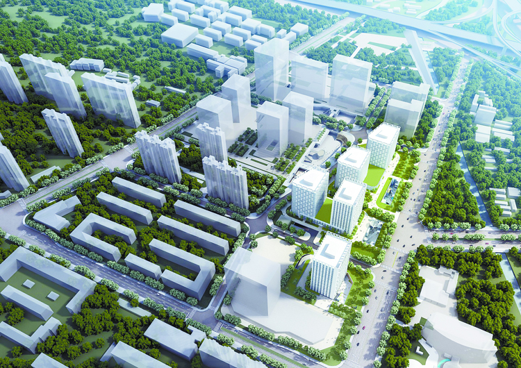 昌平线南延学清路站一体化效果图